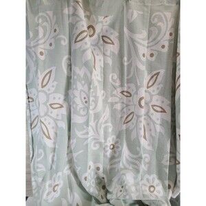 Max Studio Home Floral Shower Curtain | 100% Cotton Botanical Bath Panel